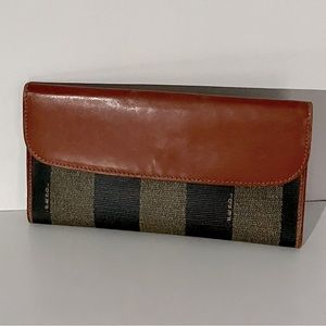 Fendi Pequin stripe wallet